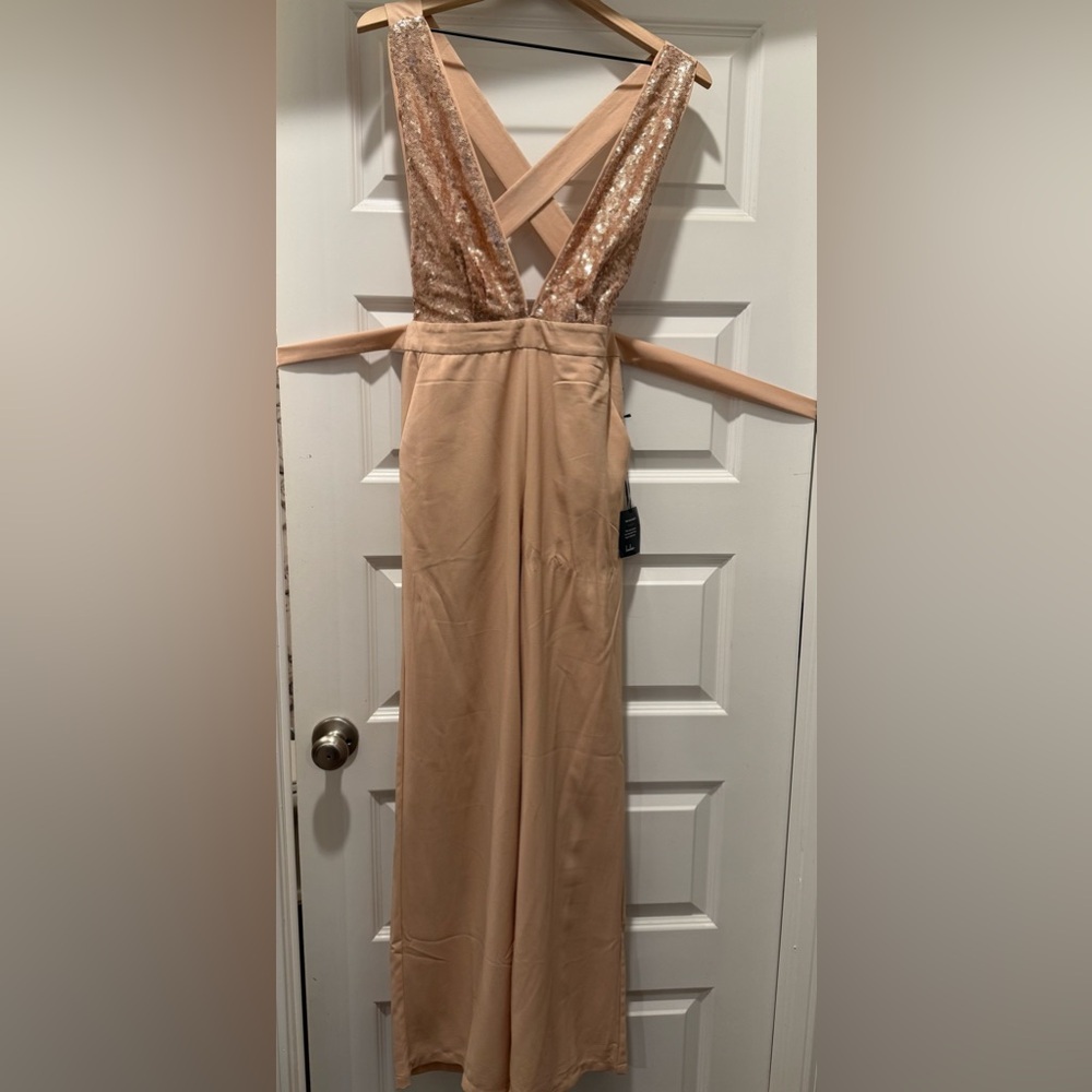 Rose Gold Sequin Jumpsuit